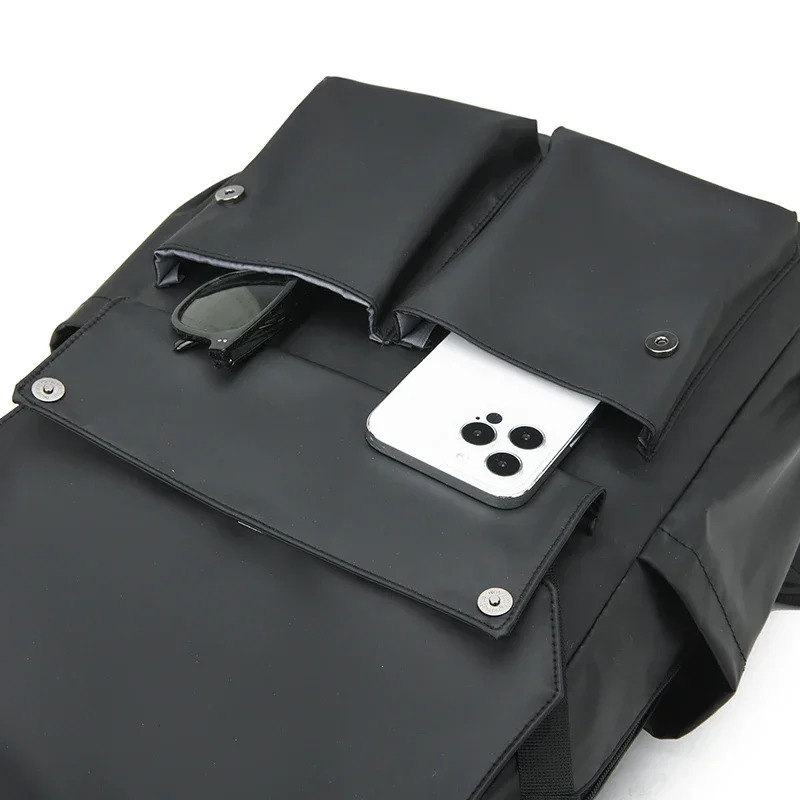 Fashionable large capacity leather backpacks work and leisure bags lightweight travel mens and womens fashionable backpacks 241206