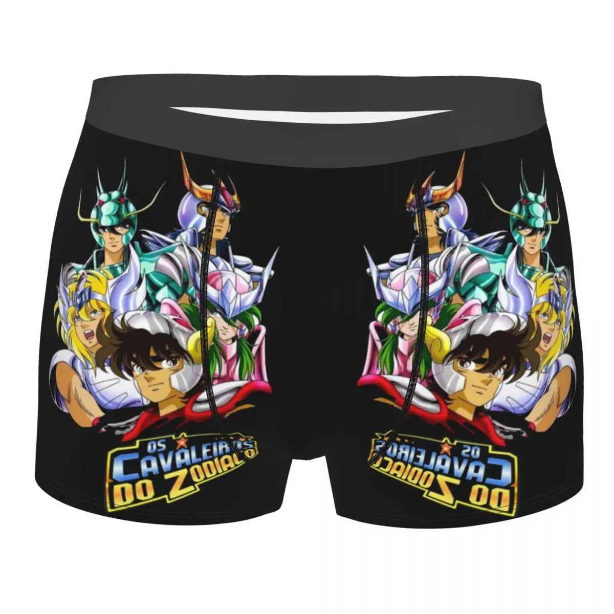 Saint Seiya Knights of the Zodiac Boxer Shorts for Men 3D Printed Cartoon Underwear X241207