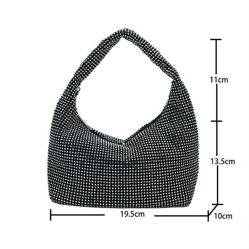 Clutch Bag Large Capacity Handbag Armpit Bag Dinner Bag Womens Bag Rhinestone New Atmospheric Shoulder Bag Makeup Bag 240920