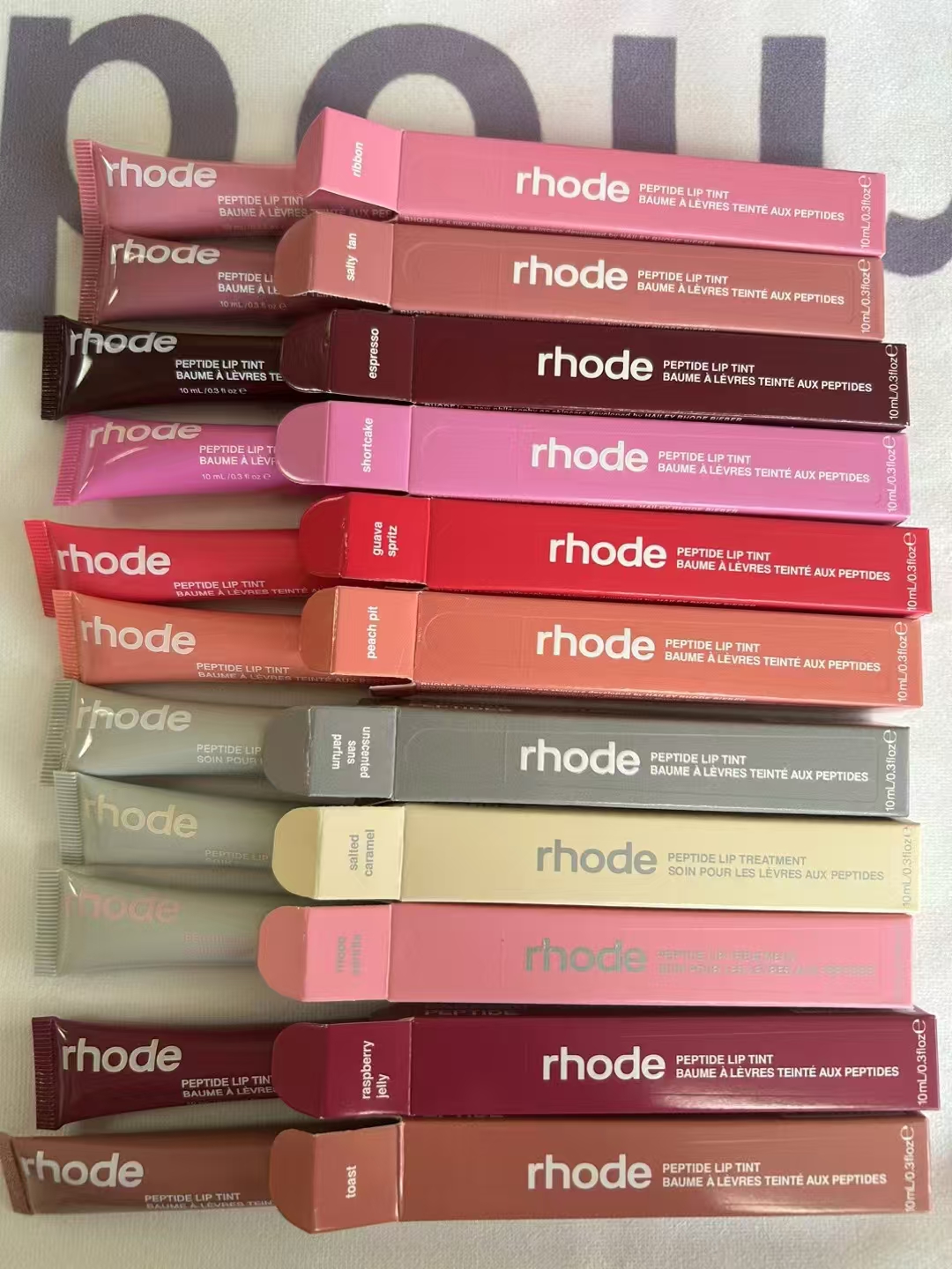Make up Lip Gloss rhode Moisturizing liquid lipstick lip gloss beauty Cosmetics 16 colors Toast Espresso Raspberry jelly Ribbon Lipbalm 10ml