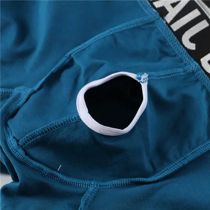 Space Capsule Bag Shorts Cotton Boxing Relay Mens Open Raised Pocket Underwear Breathable Underwear Sexy Underwear Soft Underwear X241207