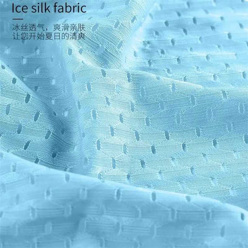 5 pieces/mens underwear summer silk underwear plus size underwear cool breathable sexy boxing underwear net comfortable underwear L-5XL X241207