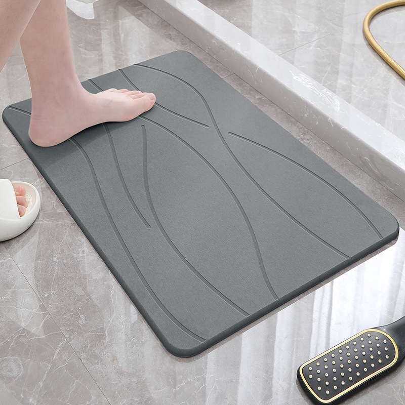 Bathroom Floor Mats Strong Water Absorption Hard Diatom Mud Household Toilet Door Quick Drying Non-slip Mats