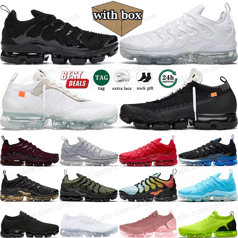 Tn Plus Running Shoes Men Women Sneakers Triple White Black Cherrys Re Knicks University Blue Game Royal Obsidian Walking Sports Trainers