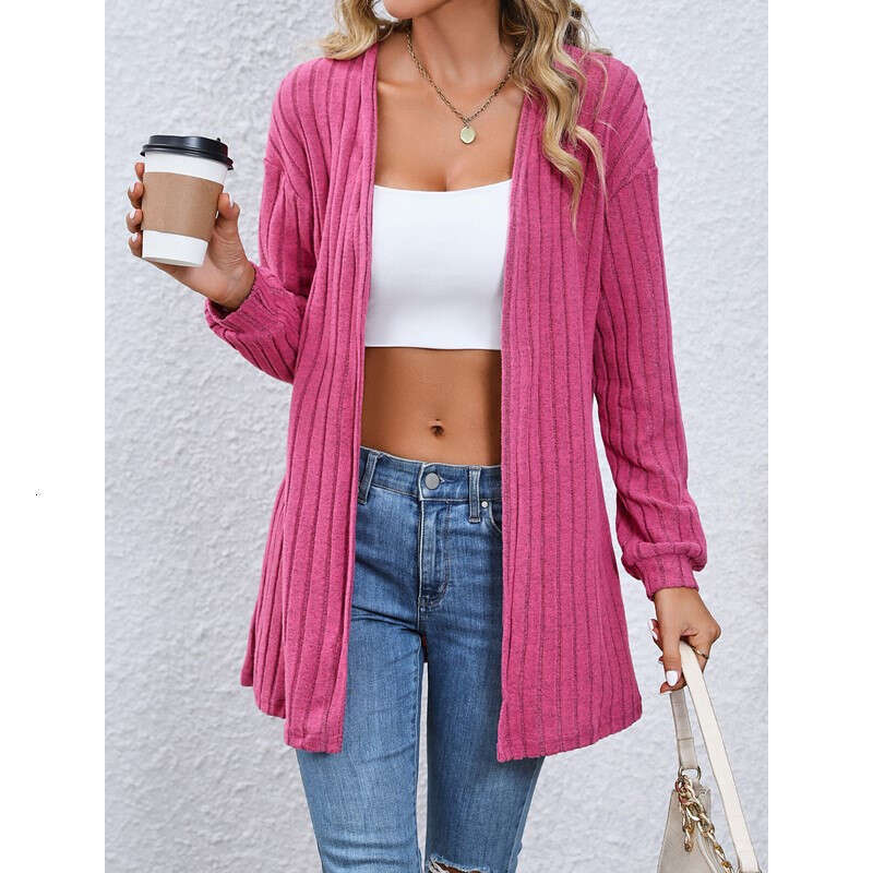 European and American outerwear women's autumn loose casual style cardigan shawl top 2024 temperament versatile new trend clothing ins