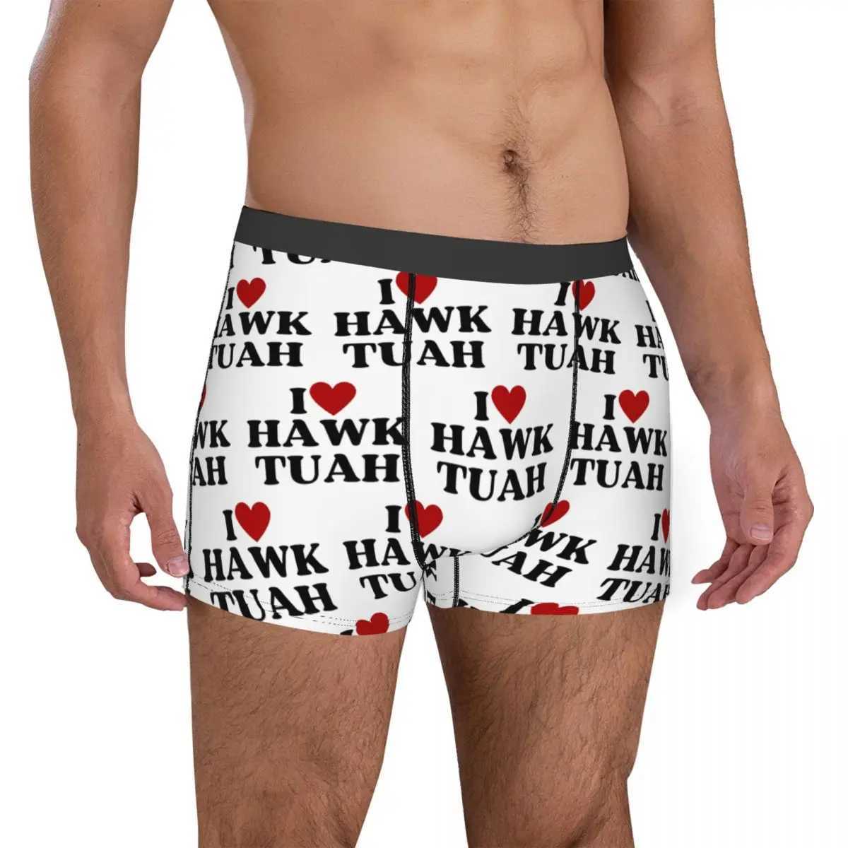 I like Hawk Tuah mens underwear interesting memes boxer shorts humorous soft underwear mens S-XXL X241207