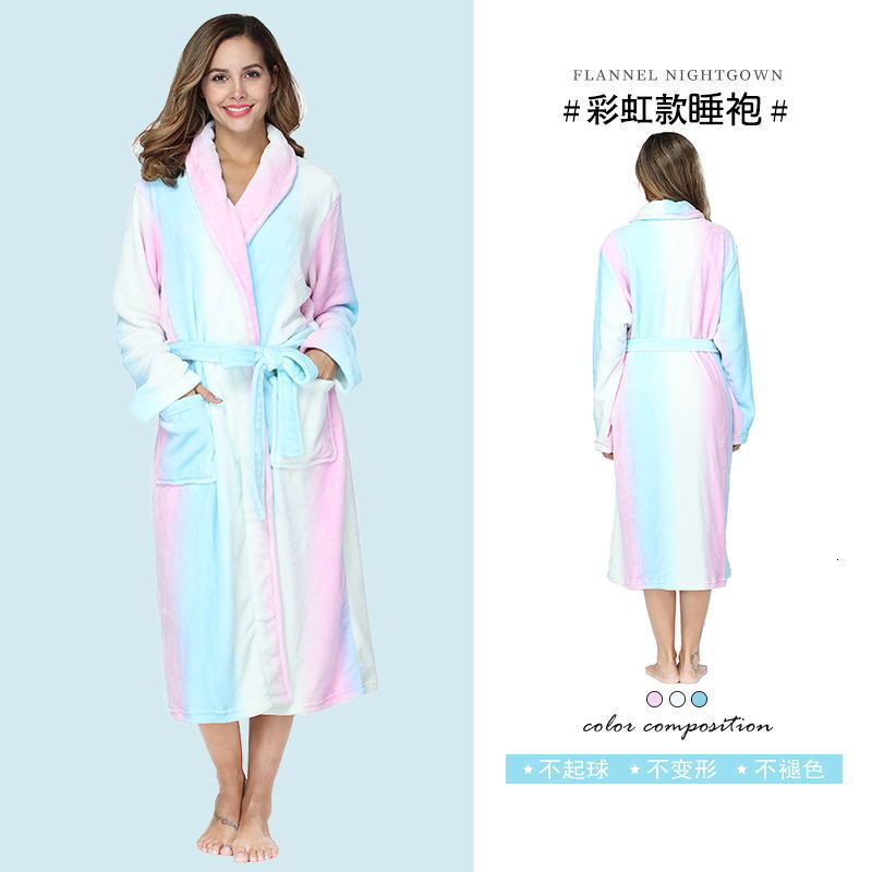 2025 Designer's new fashion collar bathrobe, extended pajamas, printed collar, casual flannel pajamas, new yukata