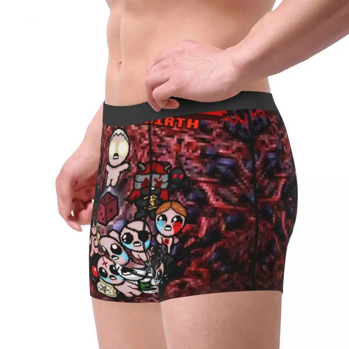 Isaac lingerie mens sexy printed custom video game boxing shorts underwear soft underwear X241207