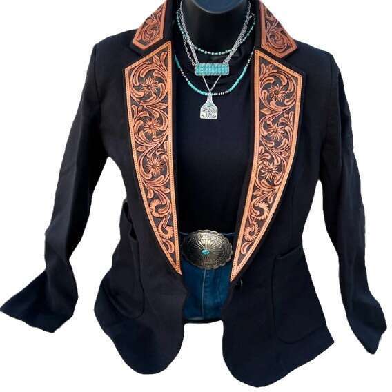 European and American printed women's top small suit jacket 2024 new casual fashion trend clothing