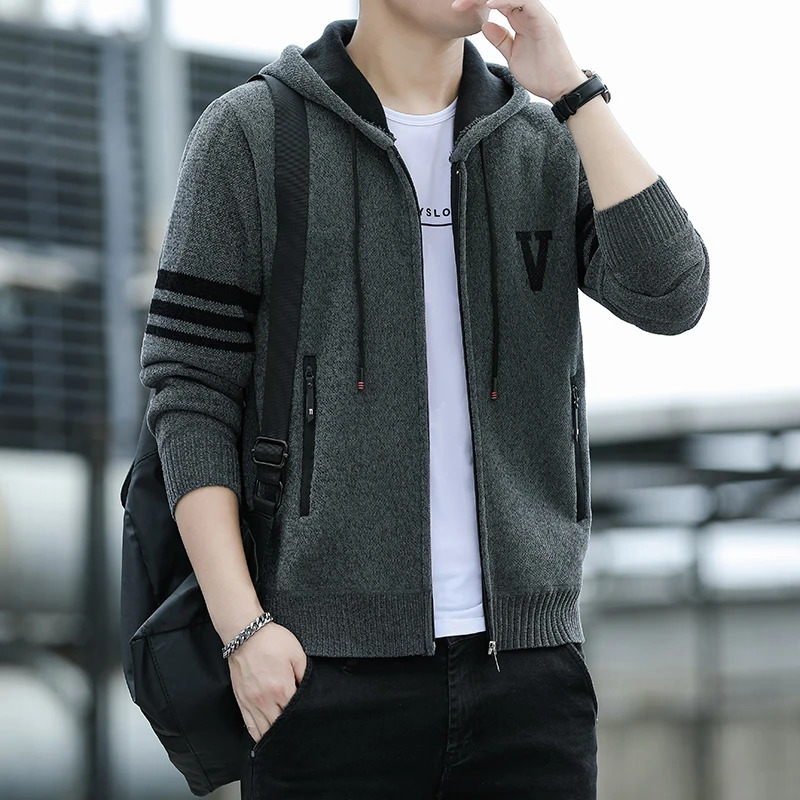 M-3XL Mens Thick Sweater Open 241205