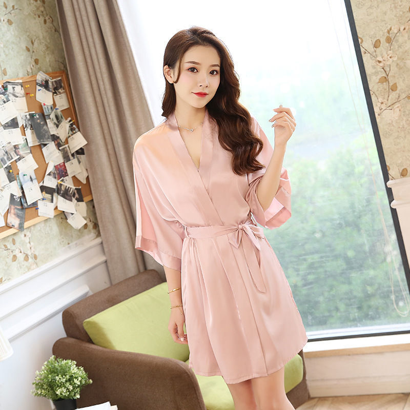 2025 Designer s new sleepwear thin bathrobe summer bathrobe plus fashion size sleepwear women s sleepwear ice silk