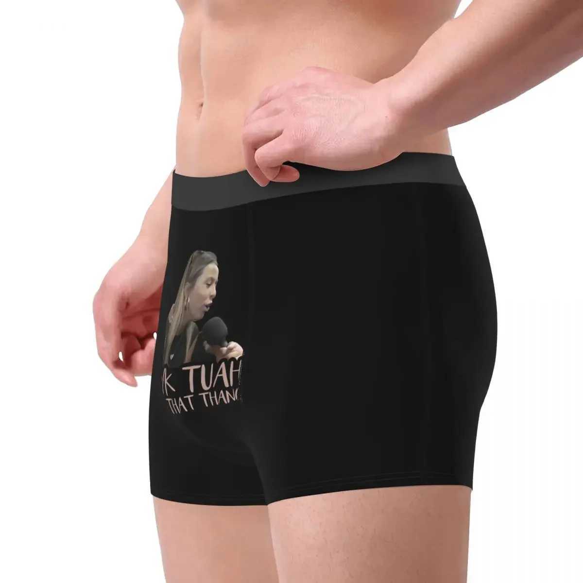 Mens Hawk Tuah despises that lingerie girls fun meme sexy boxer shorts underwear mens breathable lingerie plus size X241207