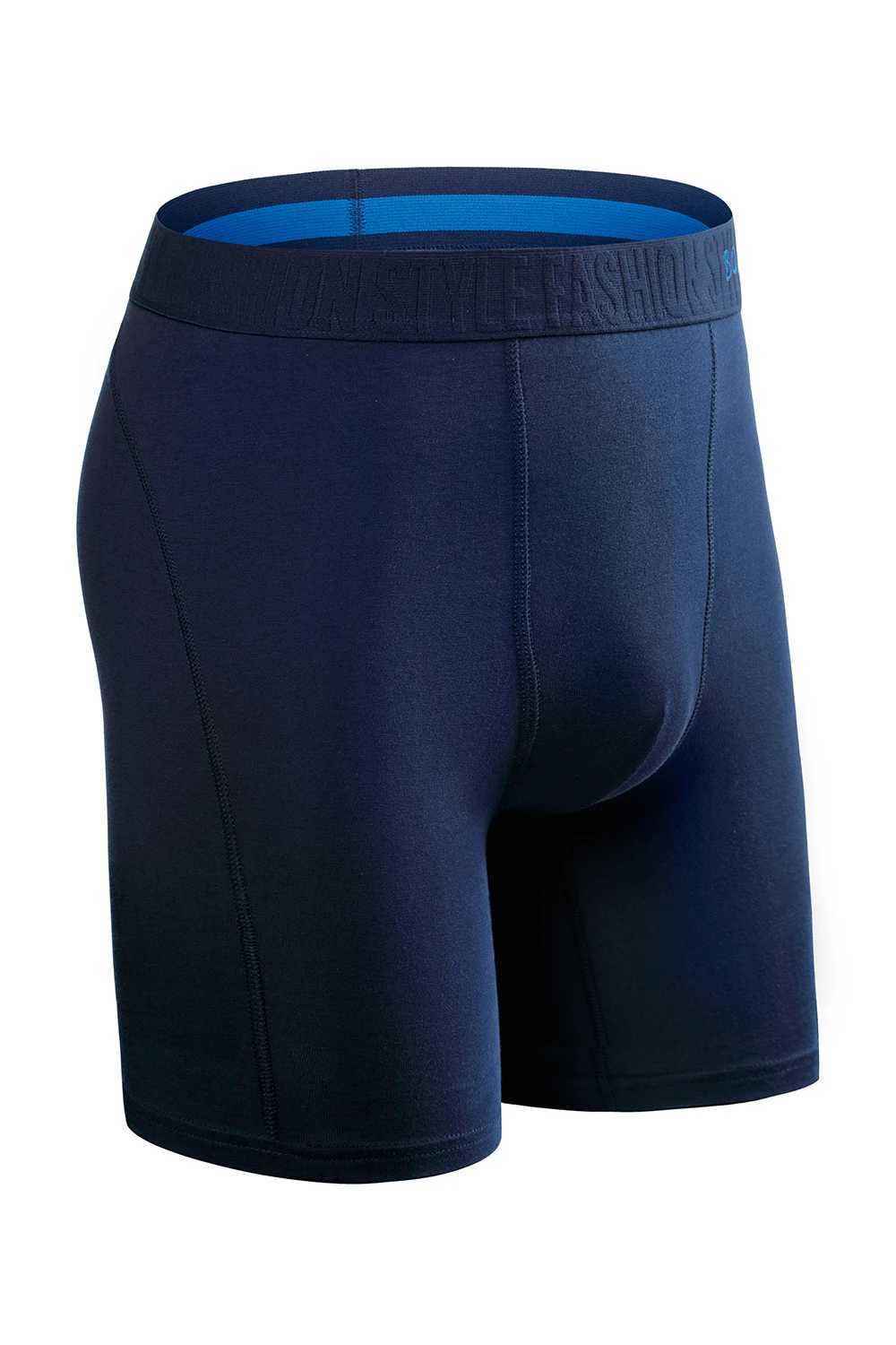 2-piece long leg boxing shorts mens underwear set mens underwear mens cotton mens sexy set fitness box X241207