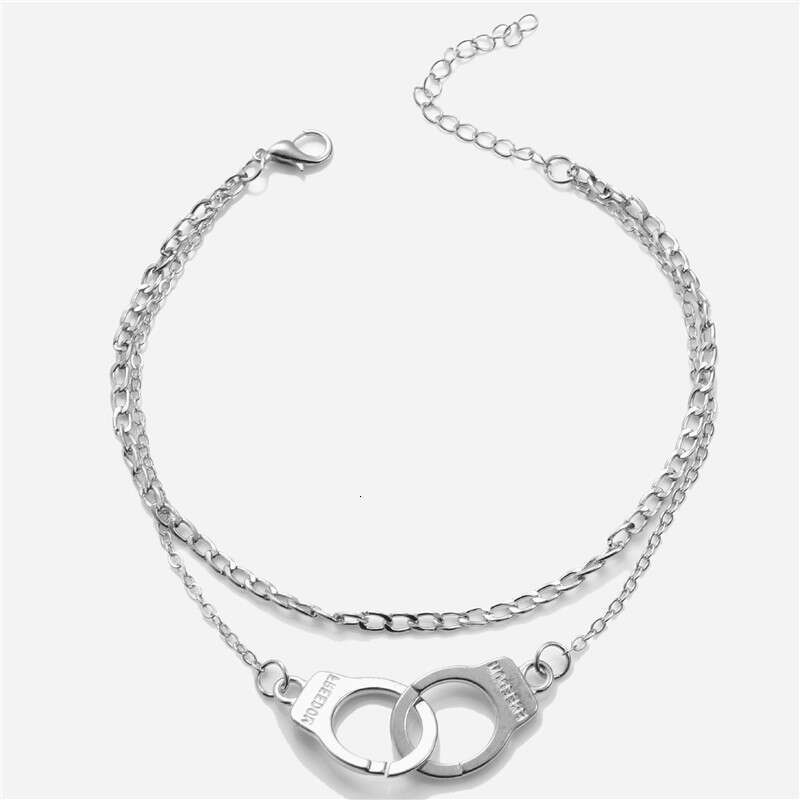 New personalized, fashionable, trendy beach with double layered creative love handcuffs and ankle chains selg well