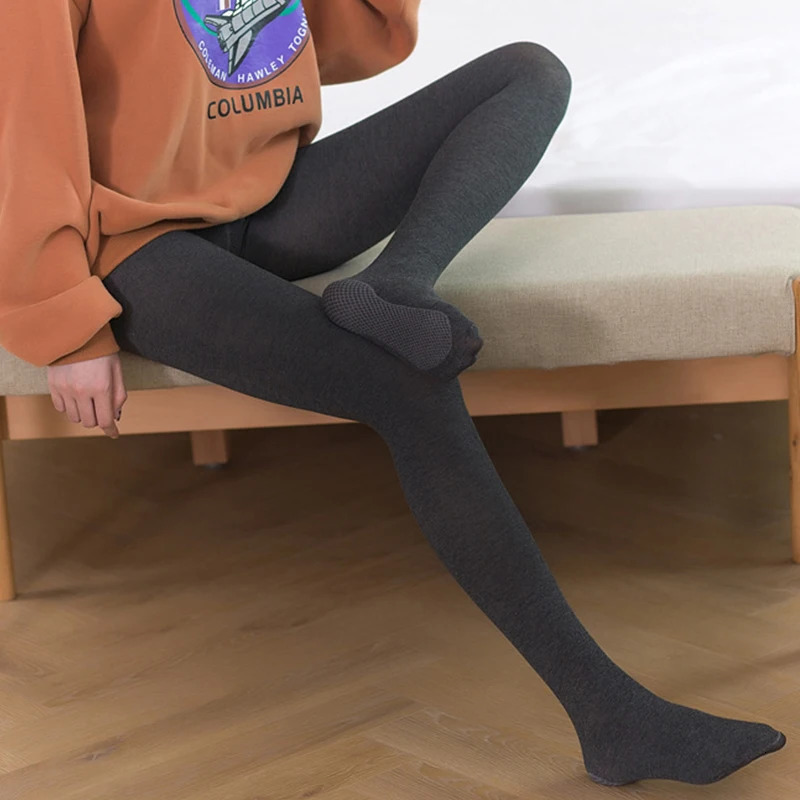 1 pair of autumn and winter high waisted warm leg pants suitable for womens casual half foot full wool pants black light gray dark gray 241206