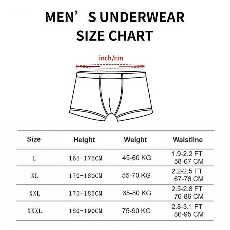 Fashionable and creative funny mens boxing underwear mens personalized printed underwear boxing shorts cartoon breathable sexy underwear gifts X241207