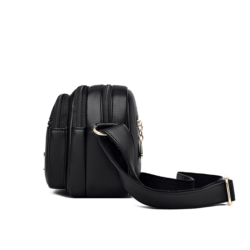 Ladies' Handbag Ladies' High-quality PU Leather Shoulder Bag Designer's New Minimalist Crossbody Bag Multi Pocket Crossbody Bag