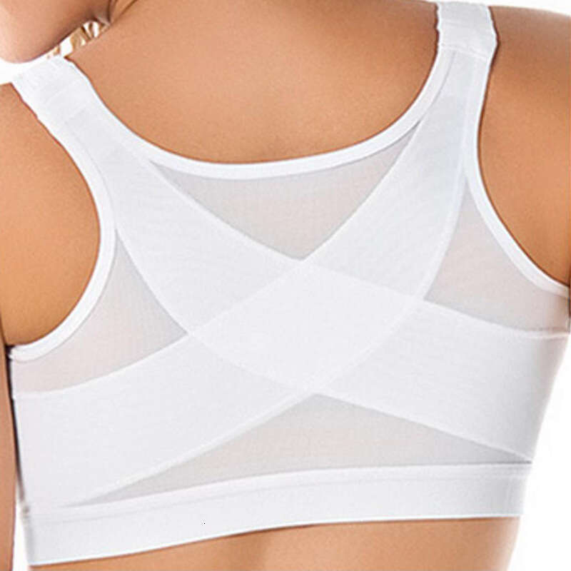 Front button gathering without steel ring corrective bra, running yoga women's sports vest wholesale 2024 new style, chic and elegant clothing