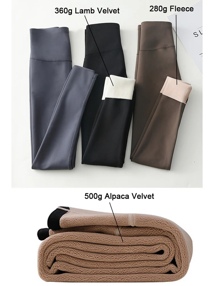 BIVIGAOS Autumn Winter High Waist Shark Leggings Seamless Fleece Warm Slim Thin Casual Sports Fitness 241203