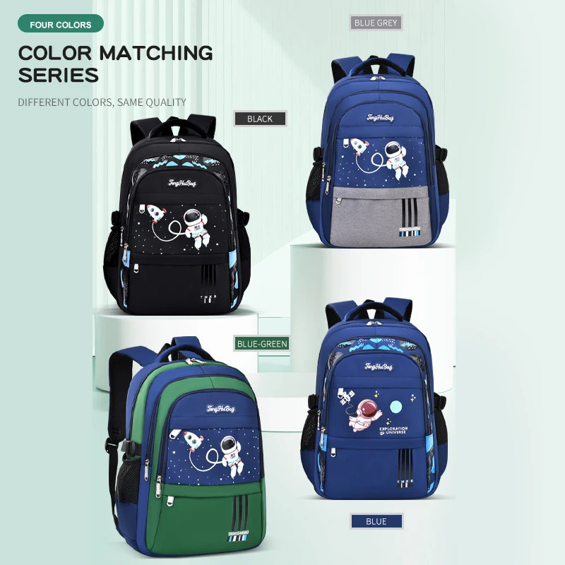 Shoulder Bag Primary School Boys School Boys 1 2 3 4 5 6 Grades 6-12 Years Astronaut Laptop Backpack Wate 241206