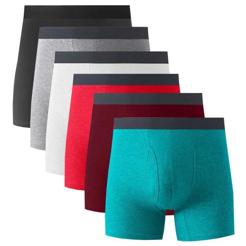 2 pieces of mens medium length boxing shorts underwear cotton mens underwear long sleeved wear-resistant leg plus size mens underwear shorts X241207