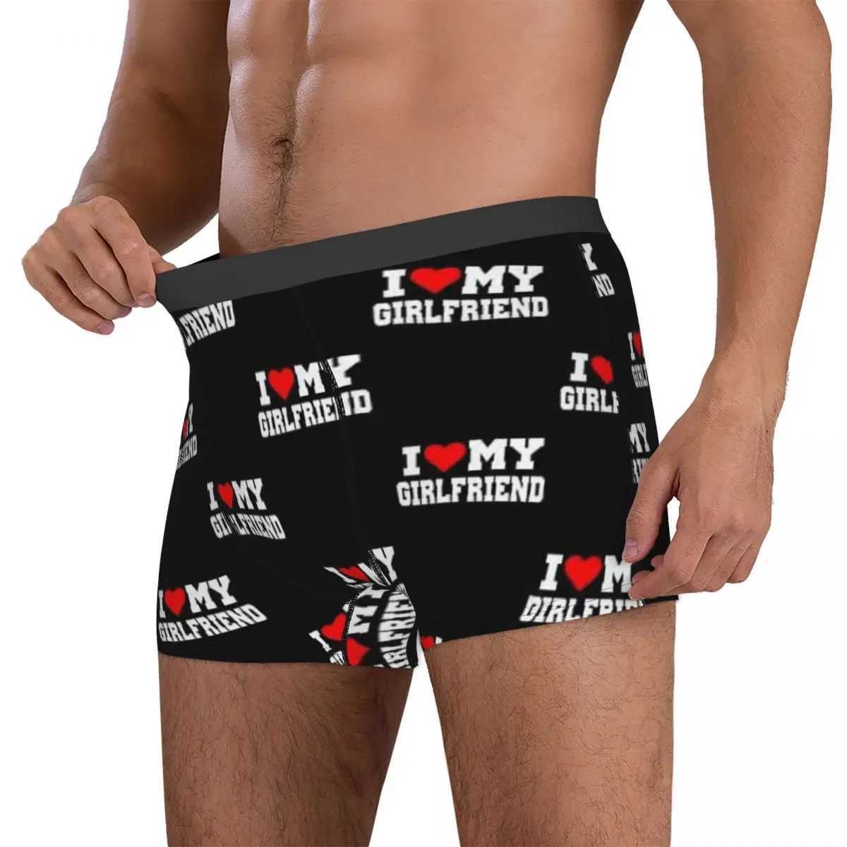 Boxer underwear shorts I love my girlfriend underwear mens comfortable underwear gift for boyfriend X241207
