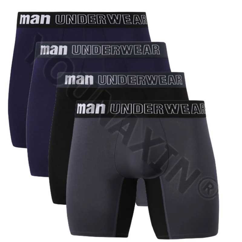 4 pieces of large-sized mens sexy underwear boxing underwear bamboo fiber knitted mens pants X241207
