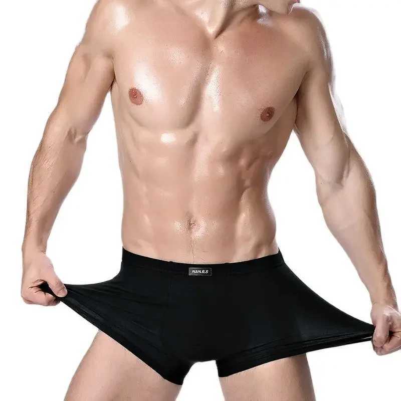 Mens underwear bamboo fiber mens boxing underwear breathable and comfortable mens underwear soft mens underwear sexy mens boxing underwear X241207