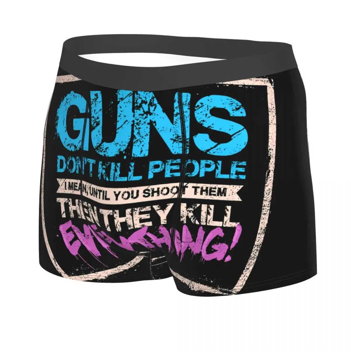 Guns wont kill people boxers underwear legends mysterious alliances animations breathable creativity underwear shorts gift creativity X241207