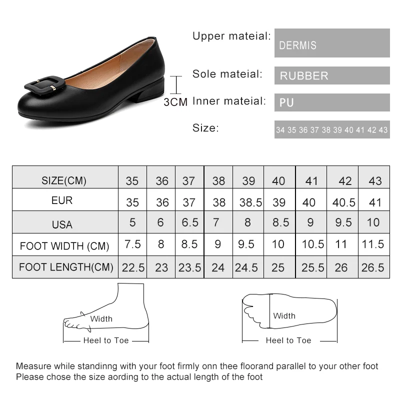 AIYUQI Beanie Shoes Women Genuine Leather Spring Shoes Women Large Size Non-Slip Women's Shoes