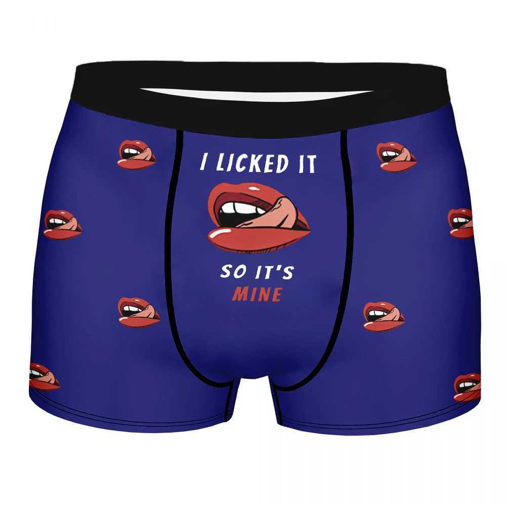 Customized girlfriend face I lick it boxer personalized mens boxer photo underwear Valentines Day love underwear shorts gift X241207