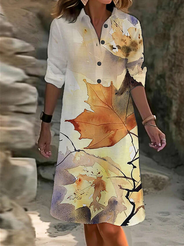 European American autumn and winter casual positioning printed shirt collar splicing long sleeved jumpsuit 2024 temperament versatile new trendy cloth