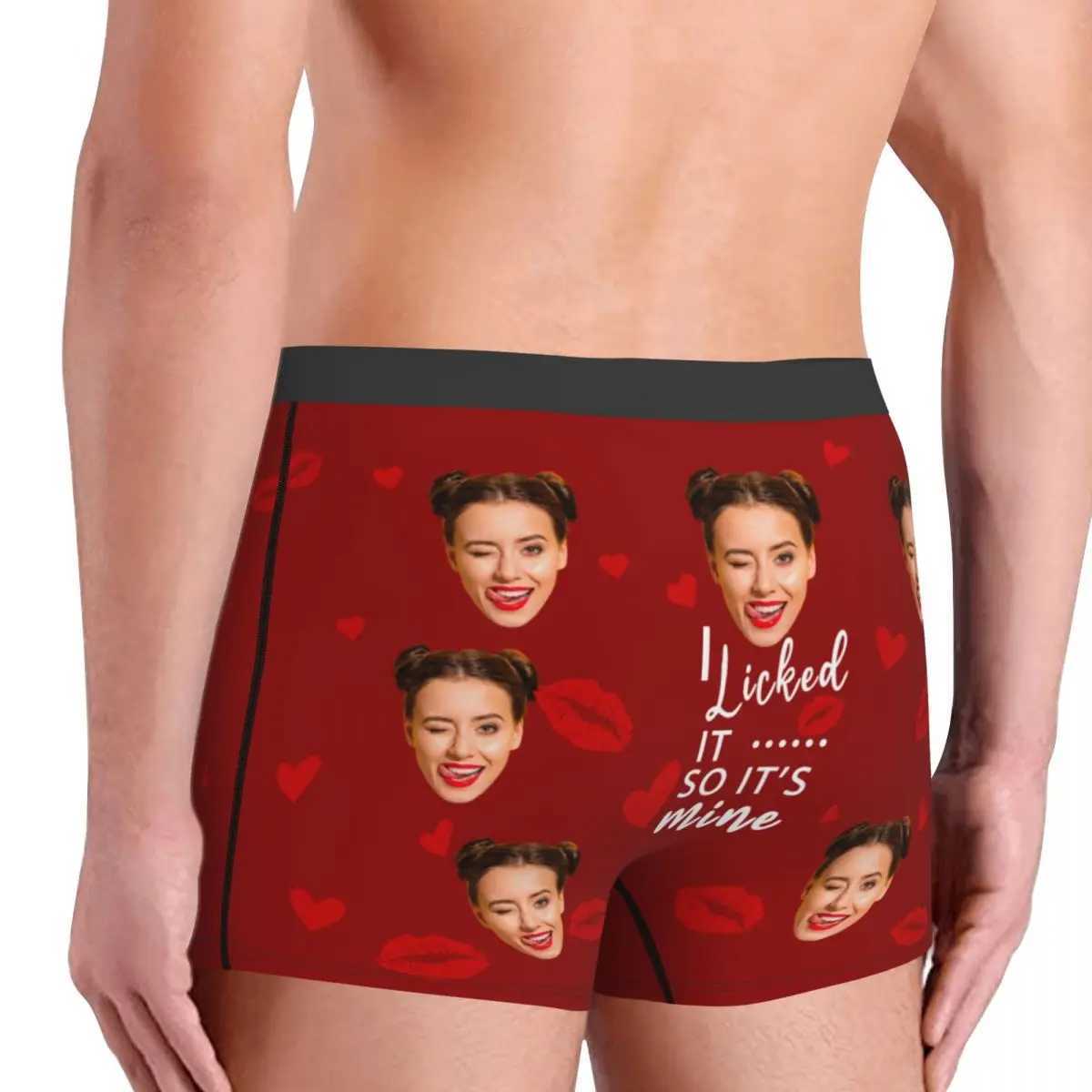 Mens Customized Christmas Gifts Mens Boxing Underwear Fun Facial Photos Personalized Underwear Boxer Briefing Gag Mens Gifts X241207