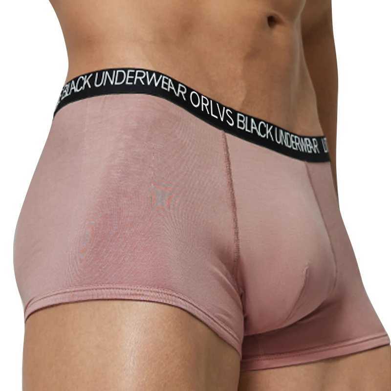 Orlvs mens boxers sexy lingerie soft long boxershorts cotton soft lingerie mens underwear 3D pocket shorts X241207