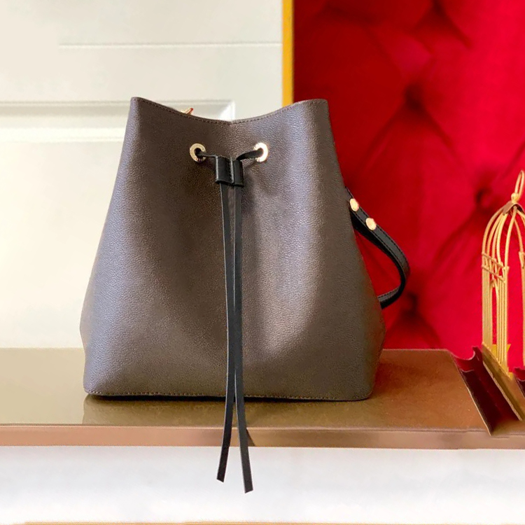 Designer bag NEONOE Bucket Shoulder Bags flower Purses Women Tote Brand Letter Genuine Leather Handbags crossbody bag