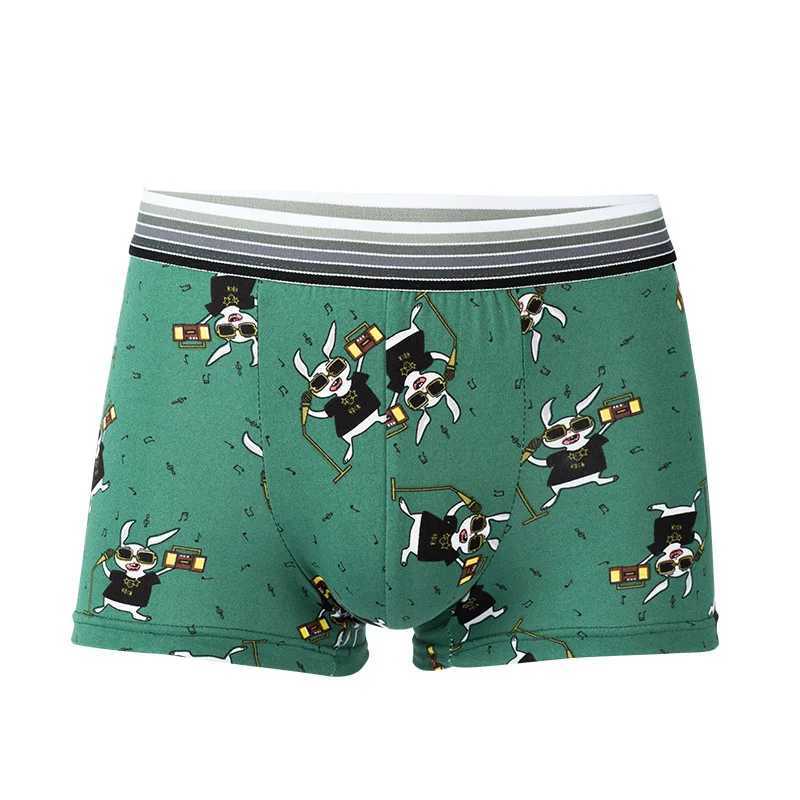 Cartoon Character Young Mens Underwear Fashion Stretch Bag Boxer Underwear Set X241207