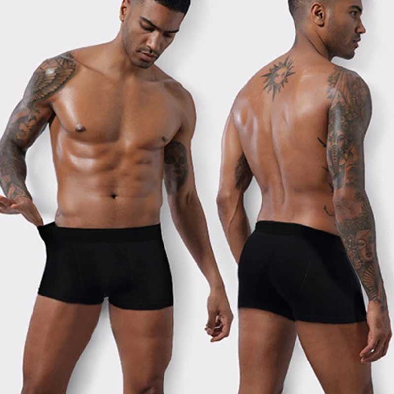 Yeah. Fine 2024 Panties Pack Mens Cotton Underwear Box Sliding Set Mens Boxer and Underwear Suitable for Mens Luxury Shorts Set X241207