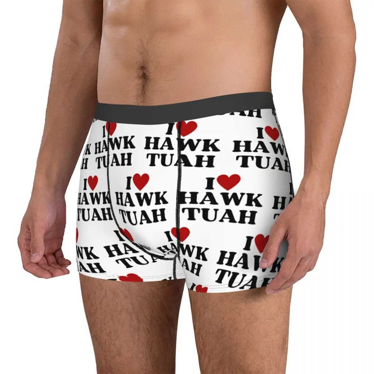 I like Hawk Tuah mens underwear interesting memes boxer shorts humorous soft underwear mens S-XXL X241207