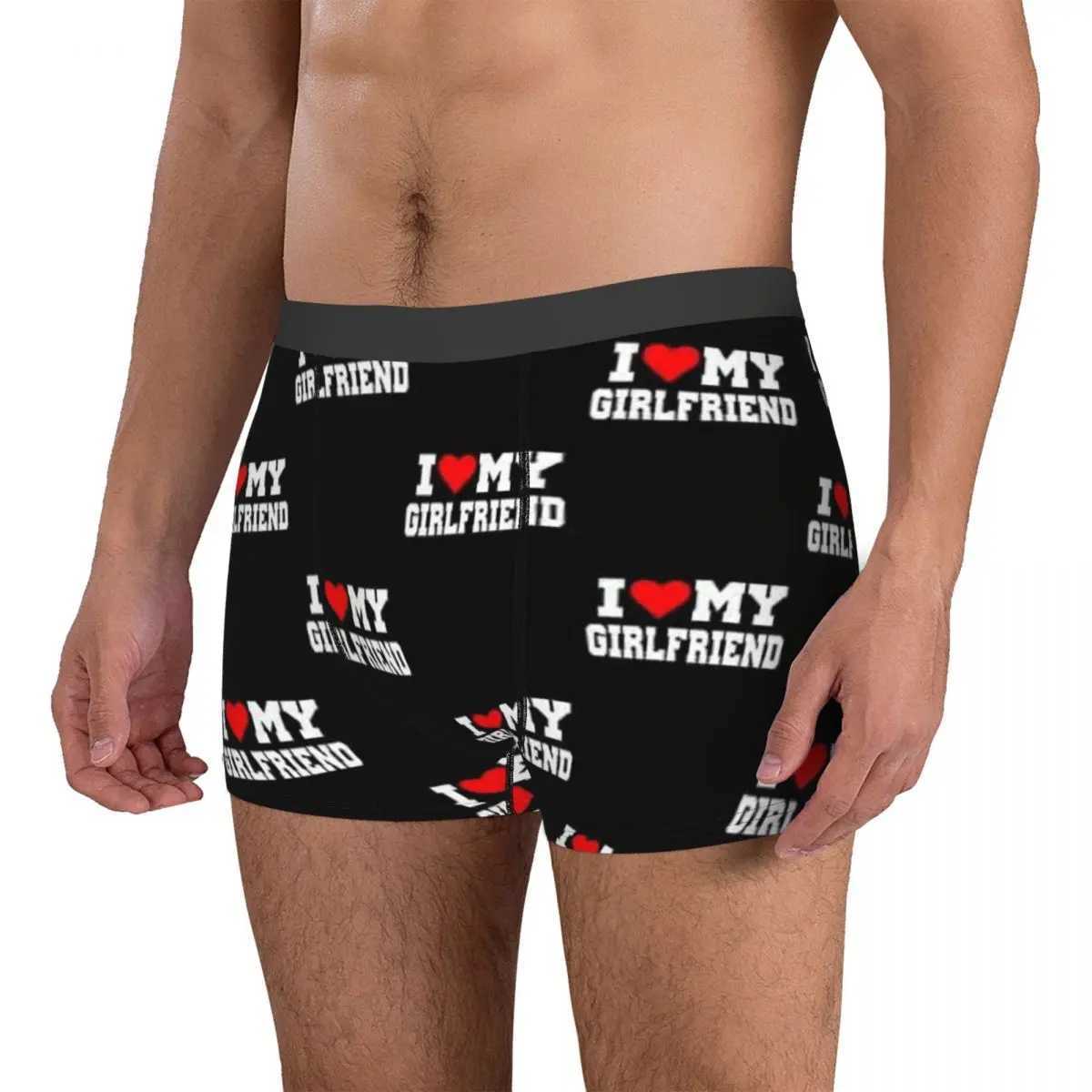 Boxer underwear shorts I love my girlfriend underwear mens comfortable underwear gift for boyfriend X241207