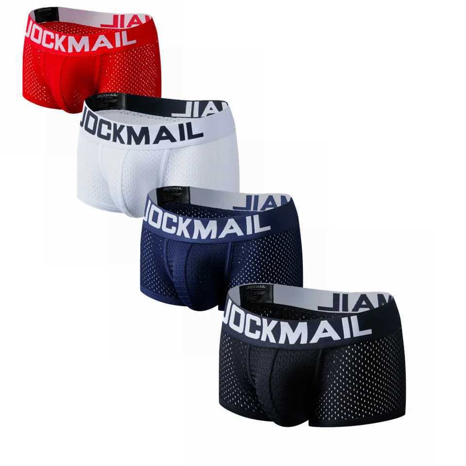 4 pieces/batch Boxing Mens Mesh Breathable Boxing Shirt Mens Underwear Shorts Mens Cuecas Boxing Underwear Calzoncillos X241207