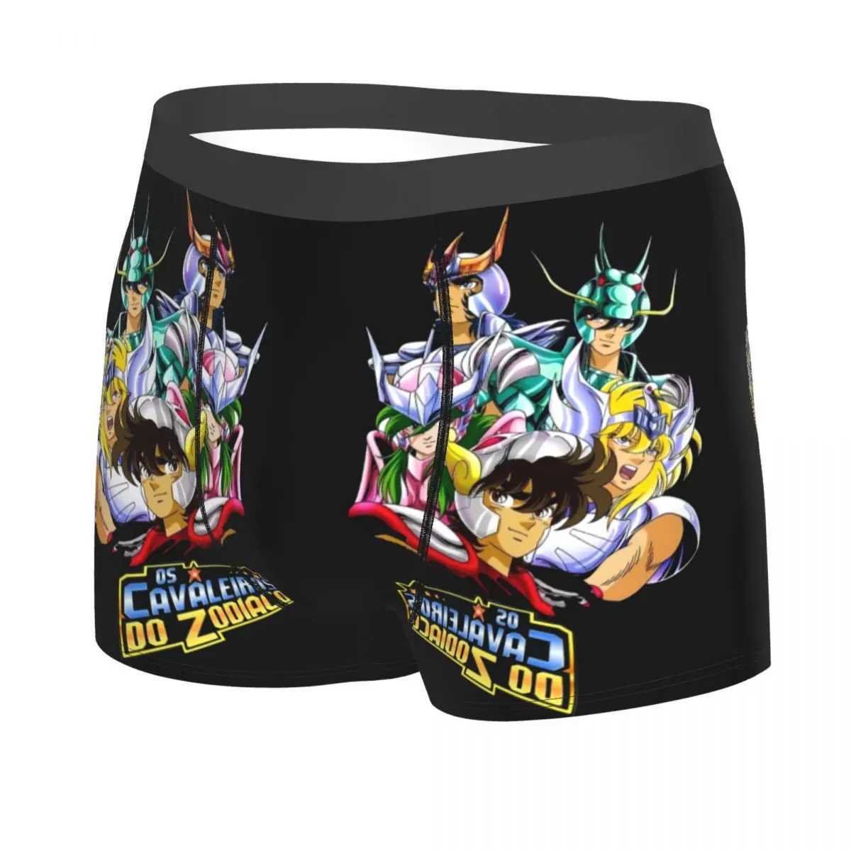 Saint Seiya Knights of the Zodiac Boxer Shorts for Men 3D Printed Cartoon Underwear X241207
