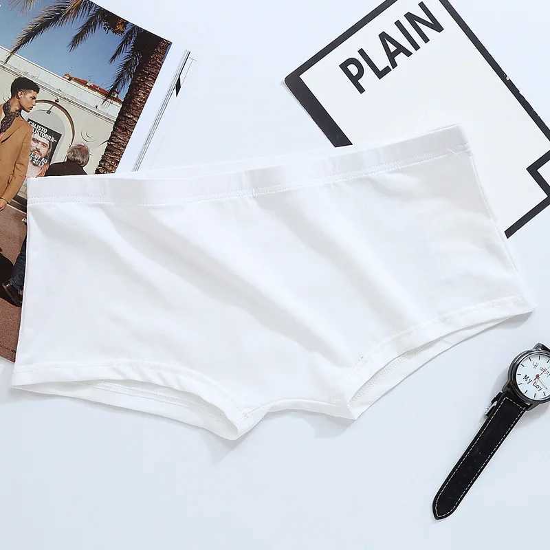 Mens Underwear Cueca Mens Underwear Mens Sexy Shorts Mens Solid Soft Underwear Knitted Shorts Mens Pants X241207