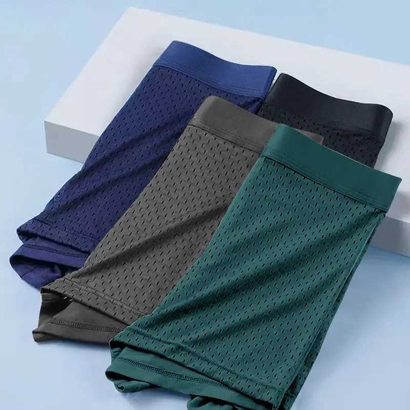 8 pieces of mens underwear bamboo fiber mens underwear solid underwear shorts breathable intimate mens underwear 4XL X241207