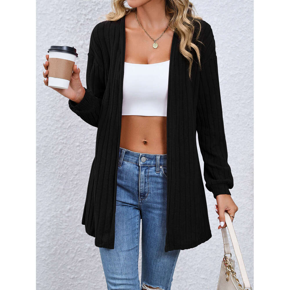 European and American outerwear women's autumn loose casual style cardigan shawl top 2024 temperament versatile new trend clothing ins