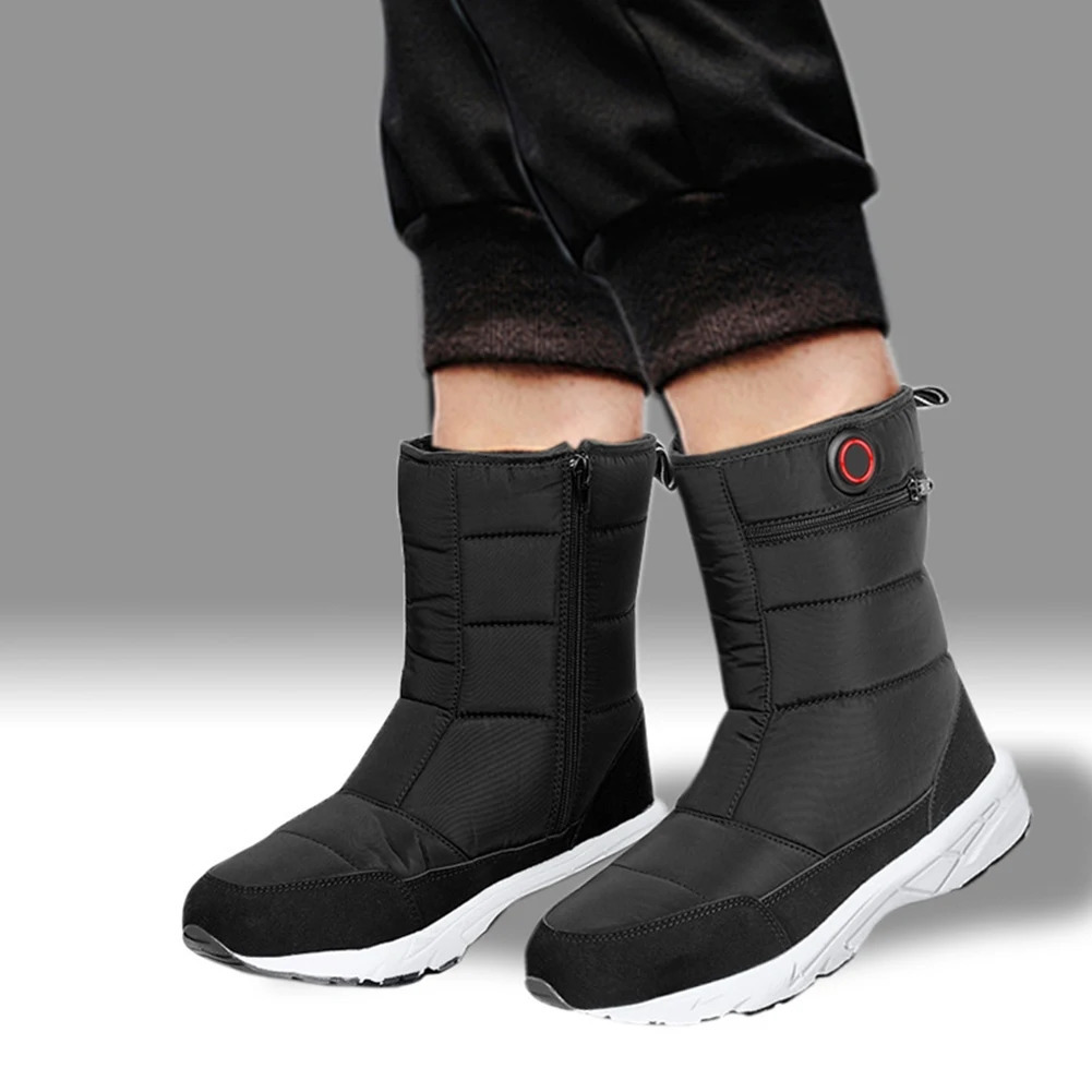 Intelligent charging electric heating shoes washable ski boots comfortable 75D waterproof 3-speed adjustable camping and hiking 241206