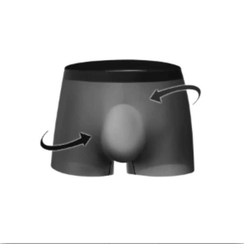 1 piece of mens boxing shorts ice silk mens underwear seamless sexy underwear mens underwear antibacterial breathable underwear X241207