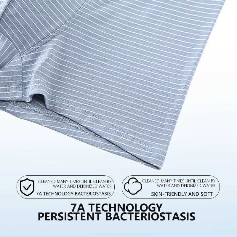 3-piece mens fabric mens striped flat angle underwear mens underwear cotton breathable elastic plus size mens underwear X241207