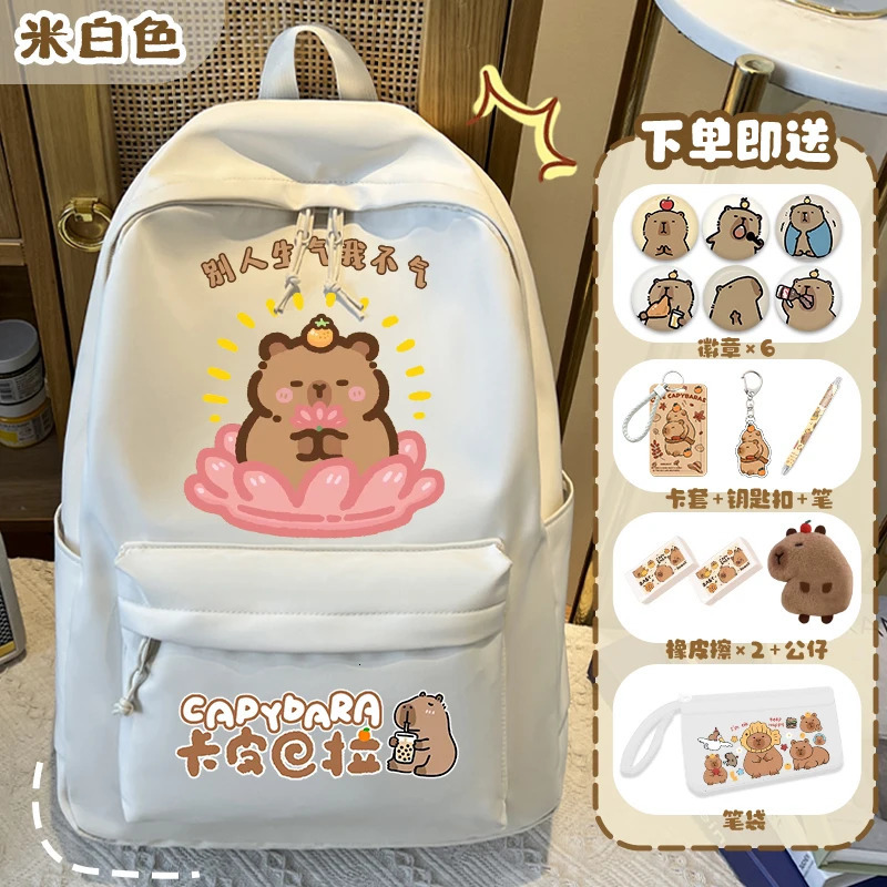 cartoon printed fashionable backpack for girls and teenagers high-capacity computer bag for rens school backpack 241206