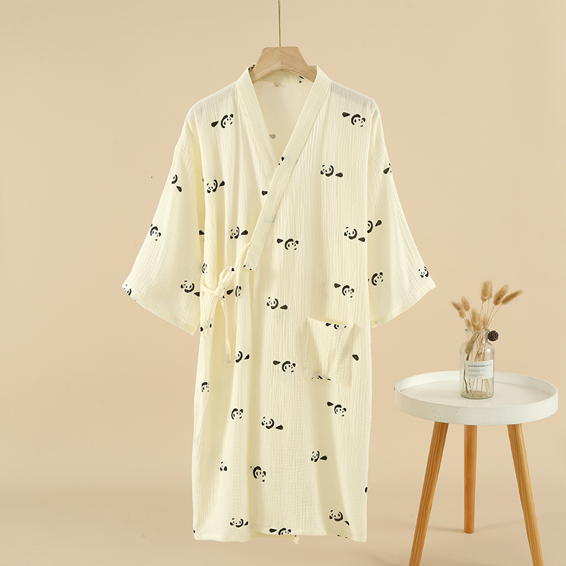 2025 Designer s new crepe women s sportswear kimono robe bathrobe printed pajamas trend loose plus size
