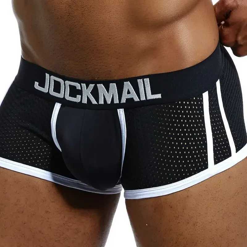 Jockmail brand underwear mens breathable mesh mens boxer mens underwear X241207